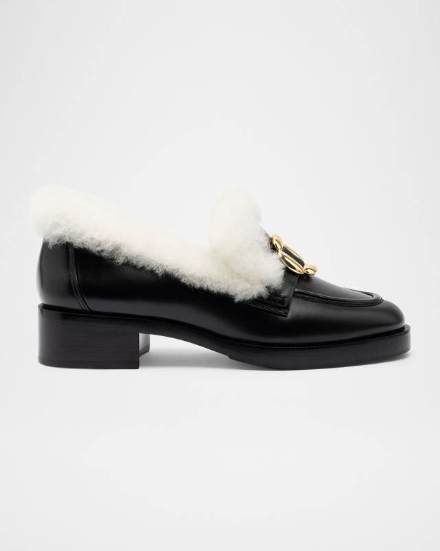 Bobbie Leather Shearling Loafers